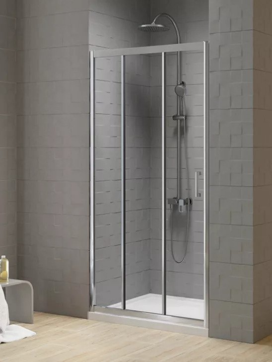New Trendy New Varia Drzwi Prysznicowe Przesuwne Pojedyncze 100x190 cm Szkło Przezroczyste 5 mm (D-0264A)